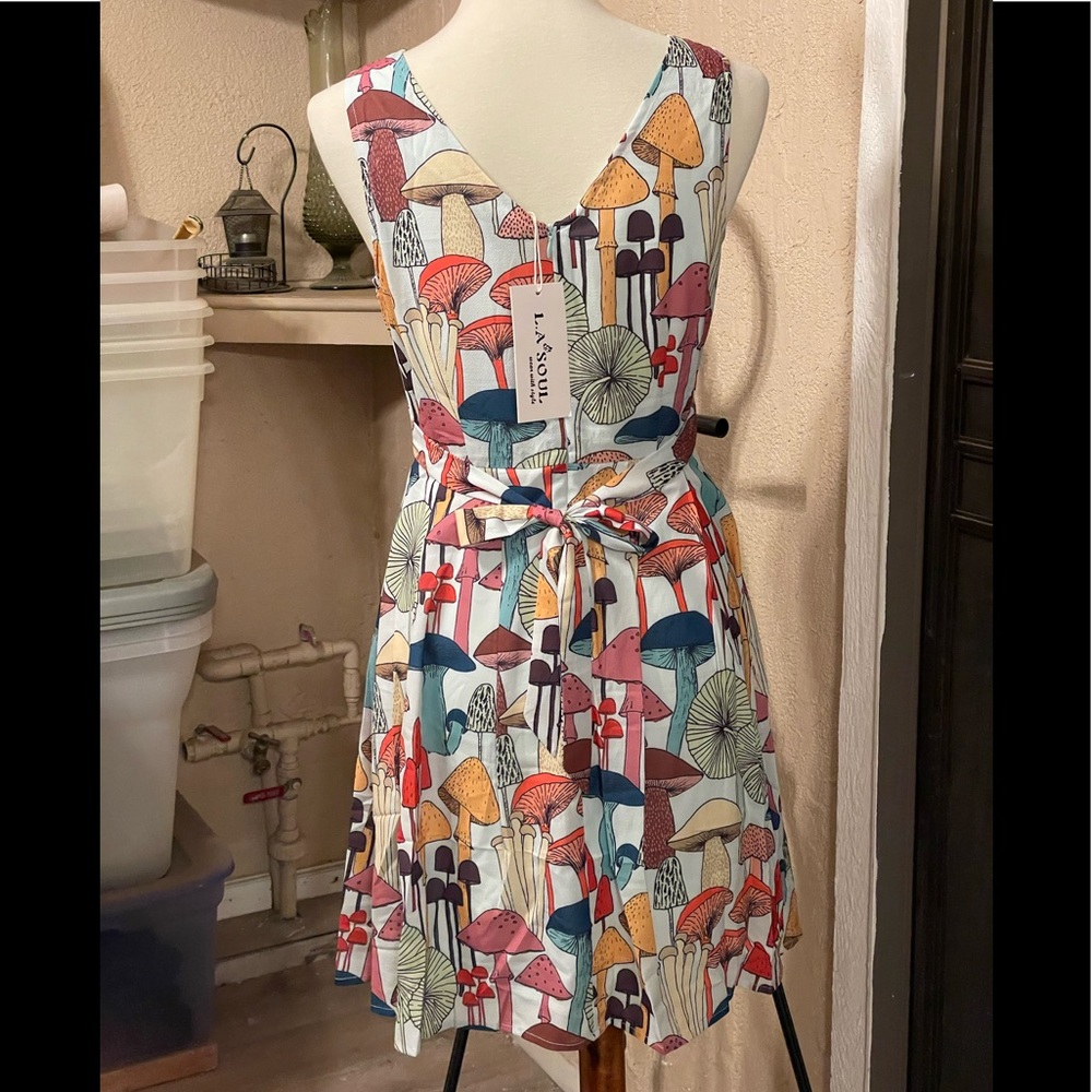 Mushroom Print Dress - Picture 3 of 7